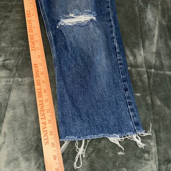 Old Navy Curvy Sky Hi Straight Jeans Womens 12 Blue Secret Slim Extra High Rise - Picture 6 of 10